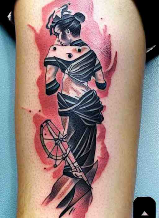 traditional sailor tattoo design by greg rutkowski 