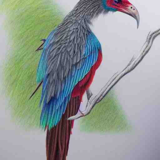 a color pencil drawing of a quetzal by natalia rojas and ana maria martinez jaramillo, pastel colors, in the style of wingspan artworks, realistic graphite, high quality, artstation, 4 k, realism, photorealism, extremly fine art 