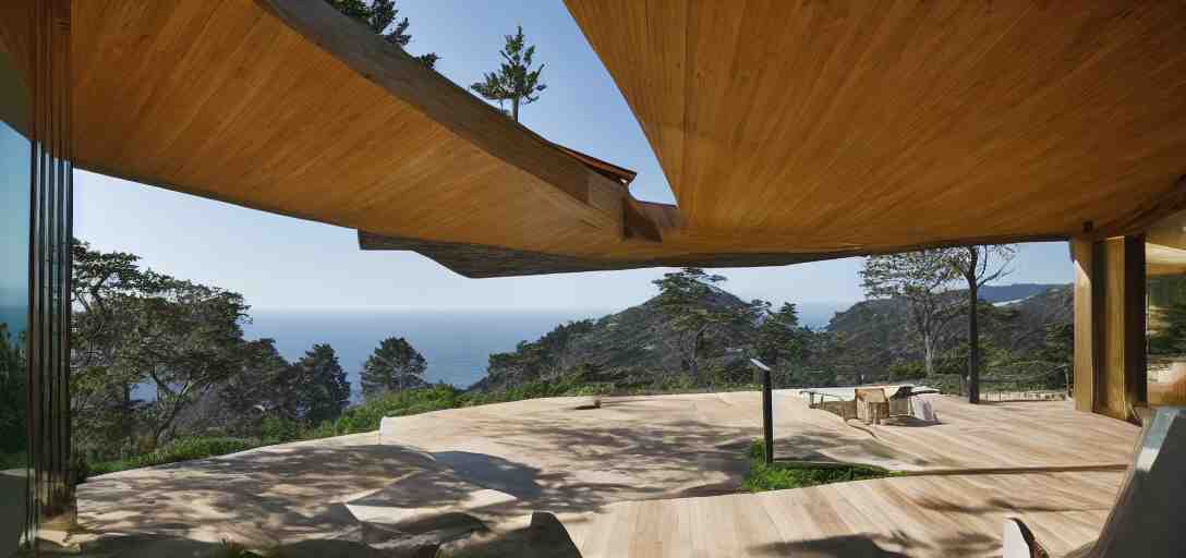 house designed by renzo piano overlooking big sur. landscape design by louis benech. 