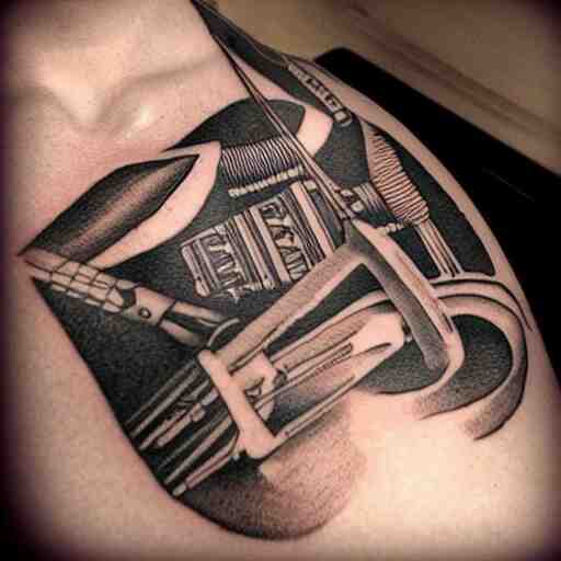 tattoo of voyager's golden recorder 