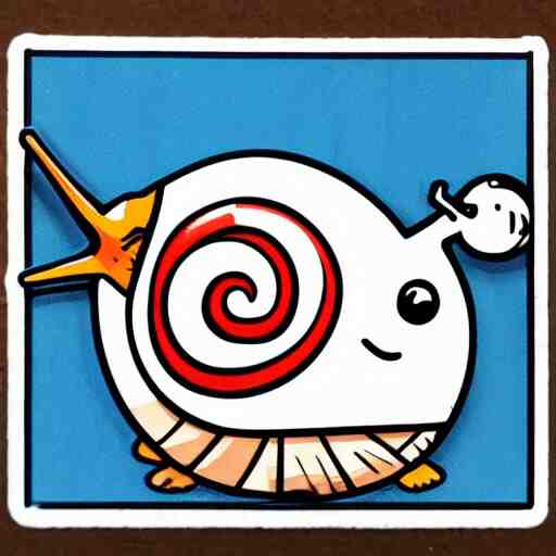 sticker snail cartoon whimsical 