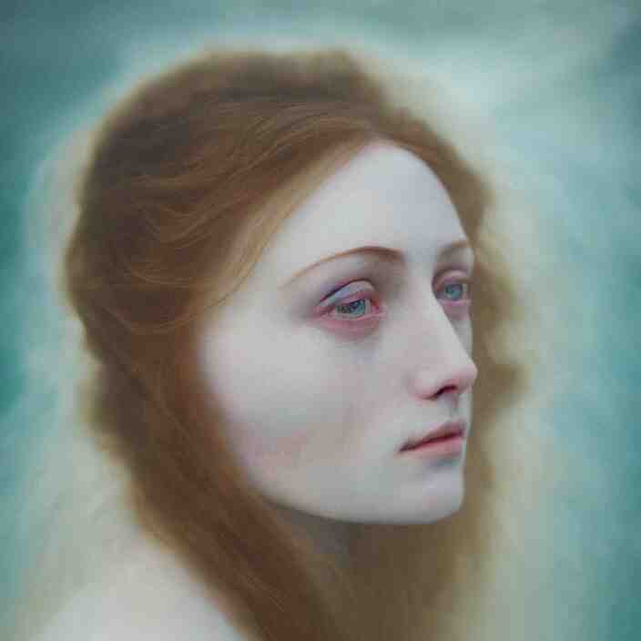 Kodak Portra 400, 8K,ARTSTATION, Caroline Gariba, soft light, volumetric lighting, highly detailed, britt marling style 3/4 ,  extreme Close-up portrait photography of a beautiful woman how pre-Raphaelites,inspired by Ophelia paint, the face emerges from water of Pamukkale, underwater face, hair are intricate with highly detailed realistic beautiful flowers , Realistic, Refined, Highly Detailed, interstellar outdoor soft pastel lighting colors scheme, outdoor fine art photography, Hyper realistic, photo realistic