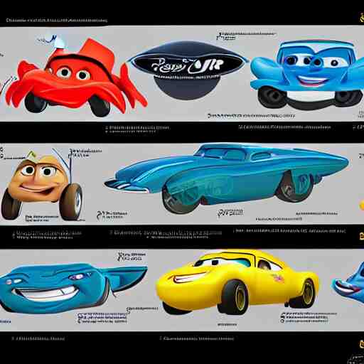 Disney Pixar's Cars biology anatomy chart study