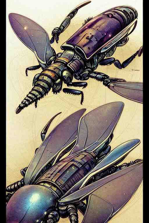 design only! ( ( ( ( ( 2 0 5 0 s retro future art insects designs borders lines decorations space machine. muted colors. ) ) ) ) ) by jean - baptiste monge!!!!!!!!!!!!!!!!!!!!!!!!!!!!!! 