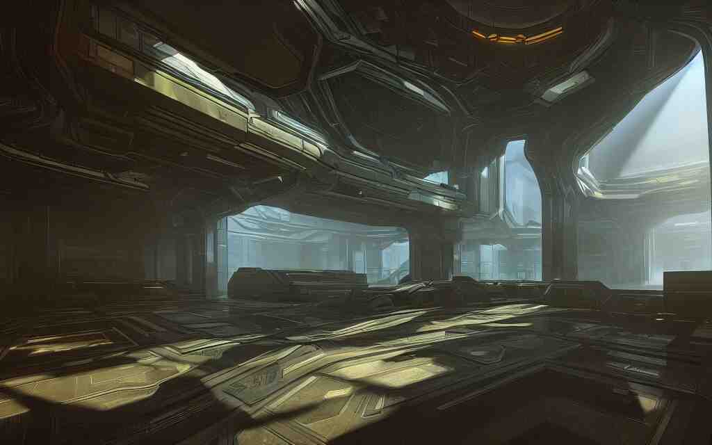 halo 3 building interiors!, high ceilings!, beautiful lighting, vivid colors!, highly detailed, cinematic, octane render, 4 k, trending on artstation, deviantart featured 