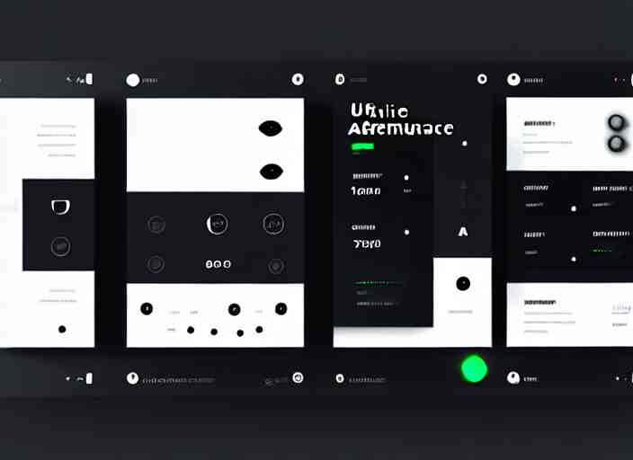 a futuristic interface ui hud, 8 k, sleek black and white 