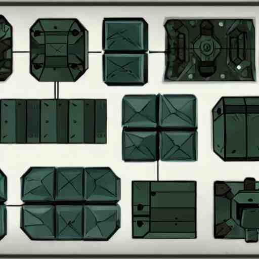 props game design assets, 2d fortnight style modular sci-fi walls, connectable,