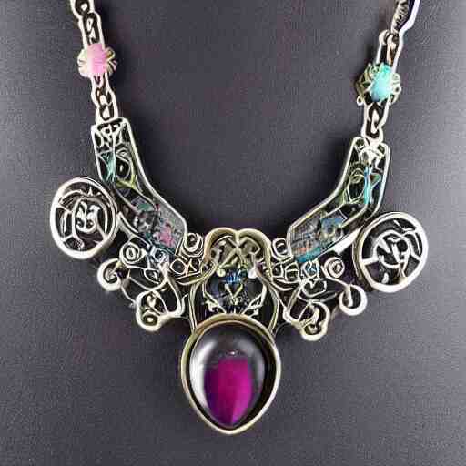 necro artnouveau style necklace 