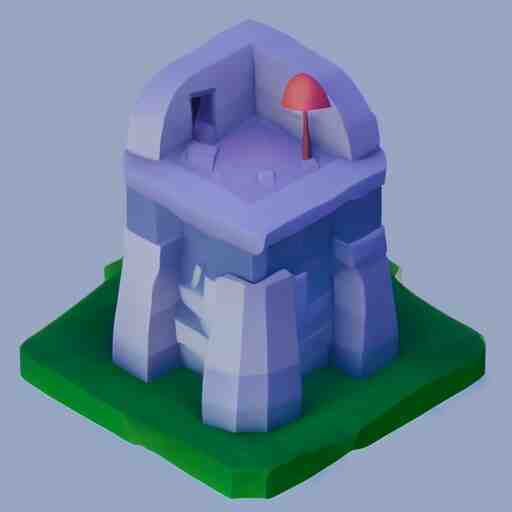 a cute little matte low poly isometric mushroom, lat lighting, soft shadows, trending on artstation, 3d render, monument valley, fez video game,