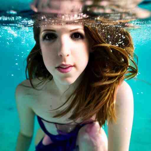 underwater portrait of anna kendrick, canon, 7 0 mm 