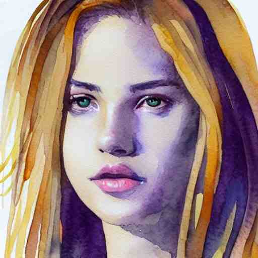 watercolor art on paper, leo girl portrait, highly detailed, artstation, masterpiece, award - winning 