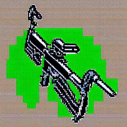 pixel painting of a sniper