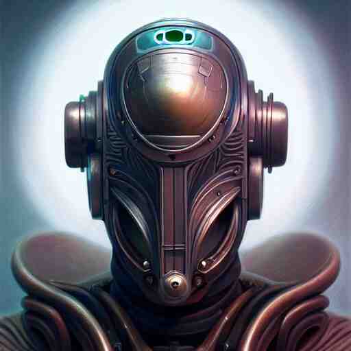 low angle portrait shot of a cyberpunk gazmask robot character, intricate, elegant, highly detailed, centered, digital painting, artstation, concept art, smooth, sharp focus, illustration, artgerm, Tomasz Alen Kopera, Peter Mohrbacher, donato giancola, Joseph Christian Leyendecker, WLOP, Boris Vallejo