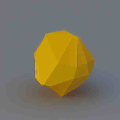 a render of a low polygon lemon, 