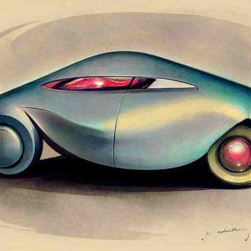 (((((1950s futuristic show car . muted colors.))))) by Jean-Baptiste Monge !!!!!!!!!!!!!!!!!!!!!!!!!!!