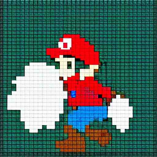 mario , pixel art