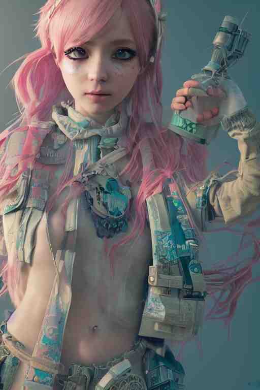 solarpunk girl kawaii, ultra realistic, concept art, intricate details, highly detailed, photorealistic, octane render, 8 k 