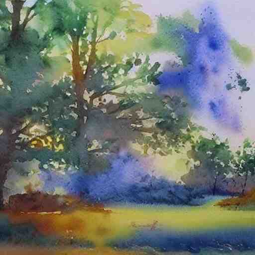  watercolor painting landscape 