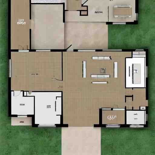 floor plan to a modern contemporary home 