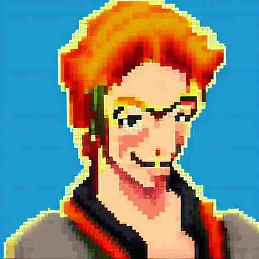 pixel art 8 bit guybrush threepwood, trending on artstation 