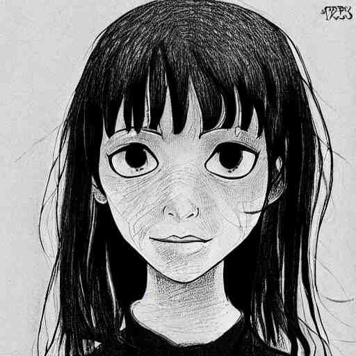 “ a detailed portrait of jaiden animations drawn by junji ito ” 