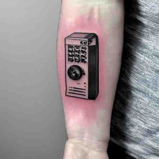 sp - 4 0 4 audio mixer tattoo along forearm 