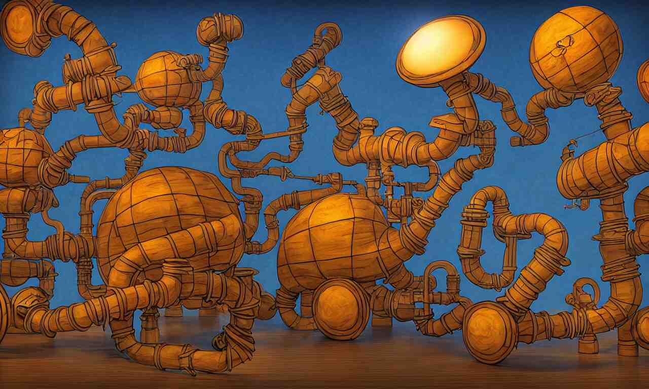 discworld theme, unix pipes, 3 d art, digital illustration, perfect lighting 