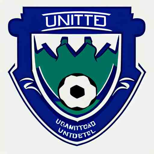 tampere united football logo. green blue vector graphics. 