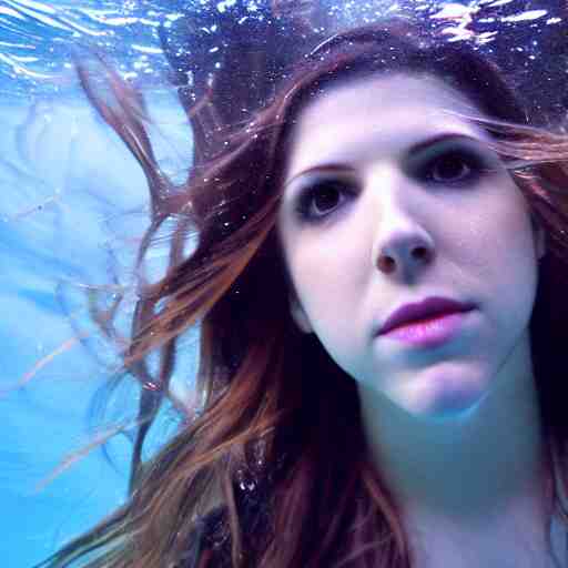 underwater portrait of anna kendrick, canon, 7 0 mm 