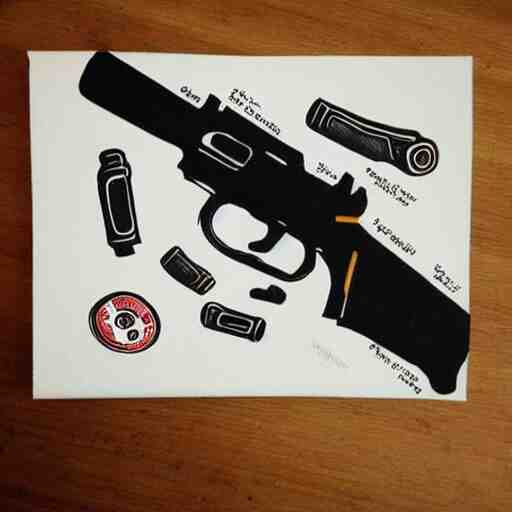 chipotle themed gun drawing