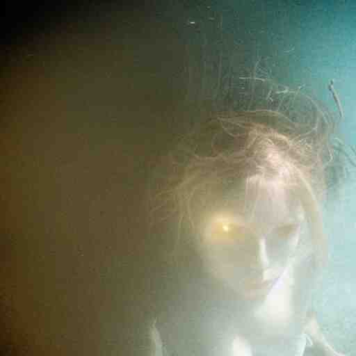 sea monster, wide angle, pov underwater, pale skin, dark, foggy water, dramatic,'silent hill ', big eyes, terrifying, horrific, cinematic 