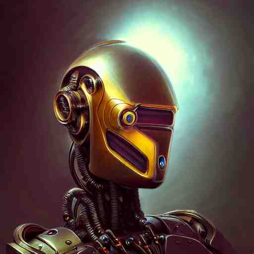 low angle portrait shot of a cyberpunk gazmask robot character, intricate, elegant, highly detailed, centered, digital painting, artstation, concept art, smooth, sharp focus, illustration, artgerm, Tomasz Alen Kopera, Peter Mohrbacher, donato giancola, Joseph Christian Leyendecker, WLOP, Boris Vallejo