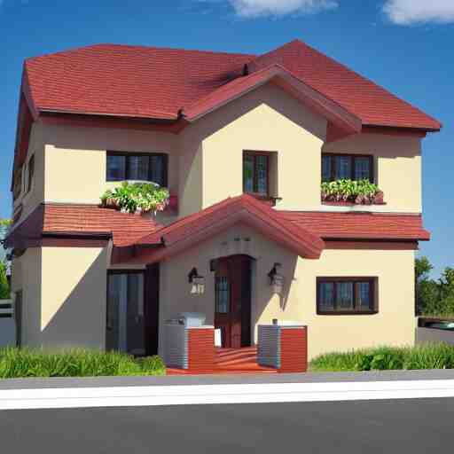 3 d render of a house 