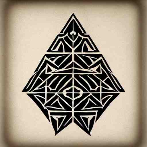 tattoo design, stencil, tattoo stencil, traditional, a world famous tattoo of a geometric refrigerator