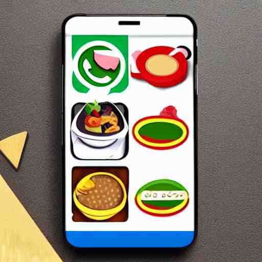 a whatsapp stickers pack of lunch time, cartoon 