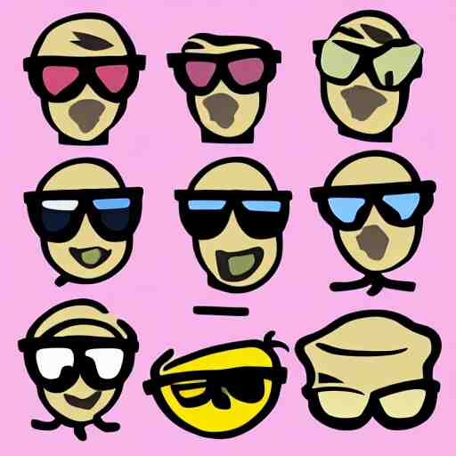 WhatsApp sticker pack of lemons wearing sunglasses