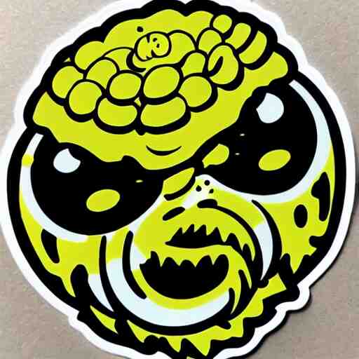 die cut sticker, gomu gomu no gatling, splatter paint 