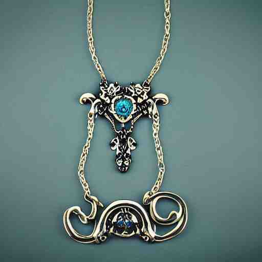 necro artnouveau style necklace 