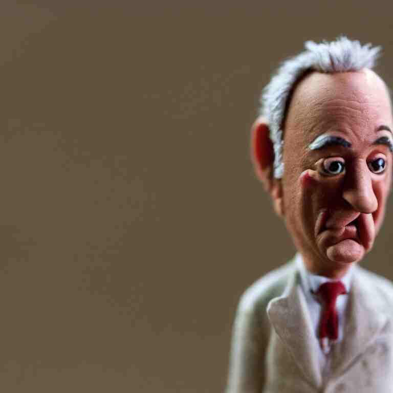 a cinematic film still of a claymation stop motion film starring bill murray, shallow depth of field, 8 0 mm, f 1. 8 