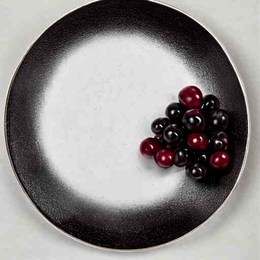 a man eats black currants in a plate, hyper realistic, hyper detailed, cfg _ scale 1 2 