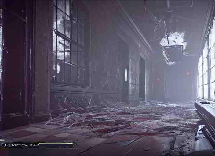 large spider web infested hallway in destiny 2, liminal, dark, dystopian, abandoned, highly detailed 4 k 6 0 fps in - game destiny 2 gameplay screenshot leak 