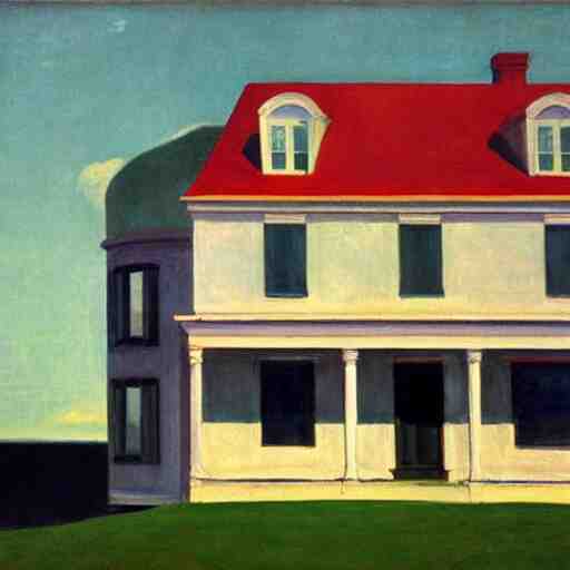 House, style of Edward Hopper