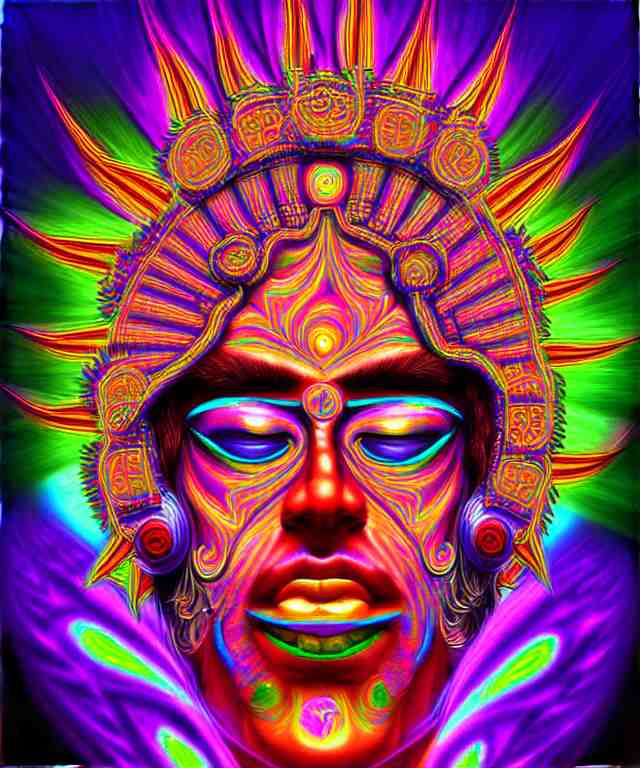 psychedelic dmt deity fantasy art superhero digital painting photorealistic 