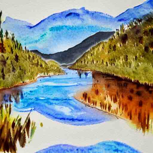 water color of a national park 