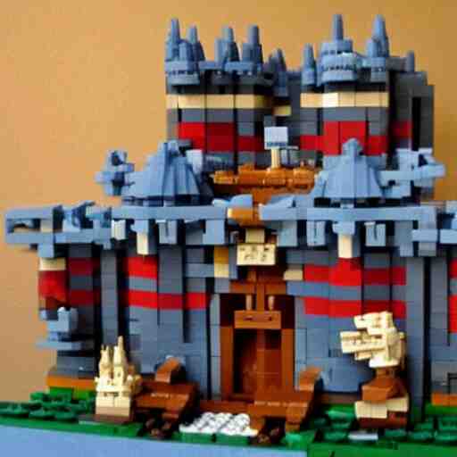 castle greyskull from he - man made out of legos 