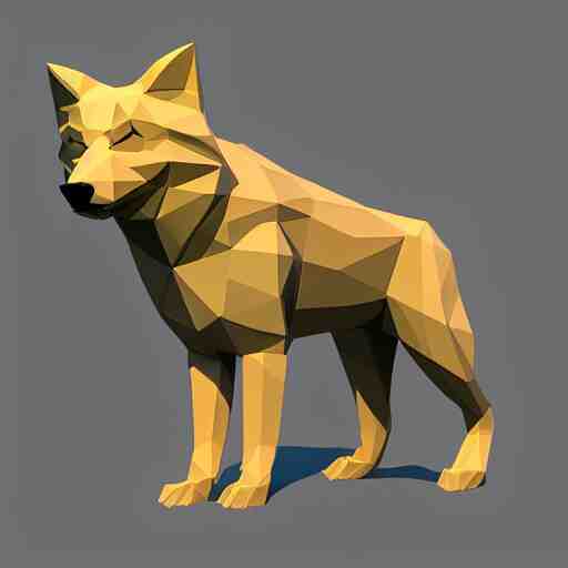 Low poly wolf