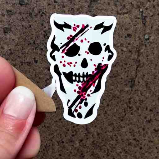 die cut sticker, revolutionary anarchist girl, splatter paint 