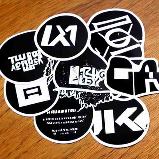 black on white graphic design stickers in style of eric hu, y 2 k, brutalism, acid, techno 