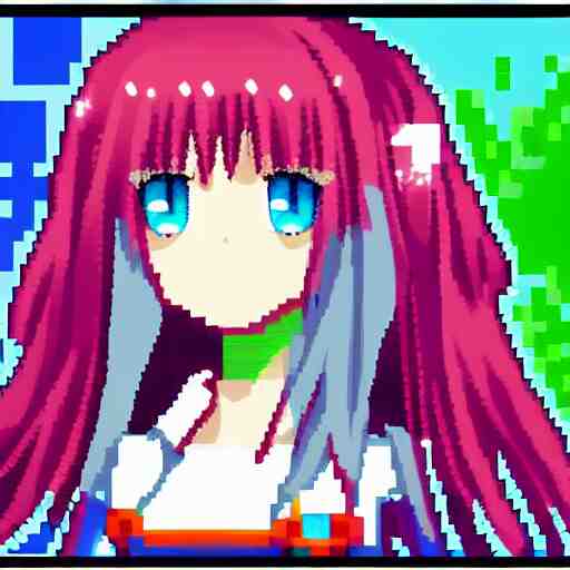 pixel art of an anime girl