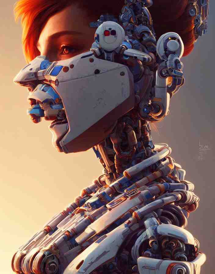 symmetry!! portrait of a robot astronaut, floral! horizon zero dawn machine, intricate, elegant, highly detailed, digital painting, artstation, concept art, smooth, sharp focus, illustration, art by artgerm and greg rutkowski and alphonse mucha, 8 k 